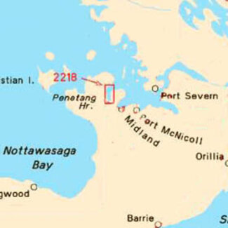 Canadian Hydrographic Serv Chart 2218 Penetang Harbour
