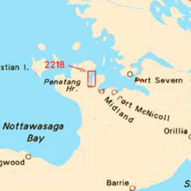 Canadian Hydrographic Serv Chart 2218 Penetang Harbour