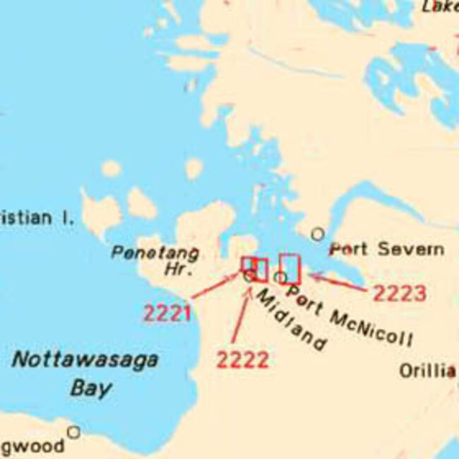 Canadian Hydrographic Serv Chart 2221 Midland Harbour