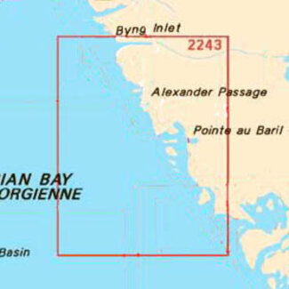 Canadian Hydrographic Serv Chart 2243 Bateau Island to Byng Inlet