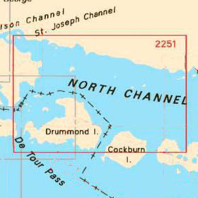 Canadian Hydrographic Serv Chart 2251 Meldrum Bay to St Joseph Island