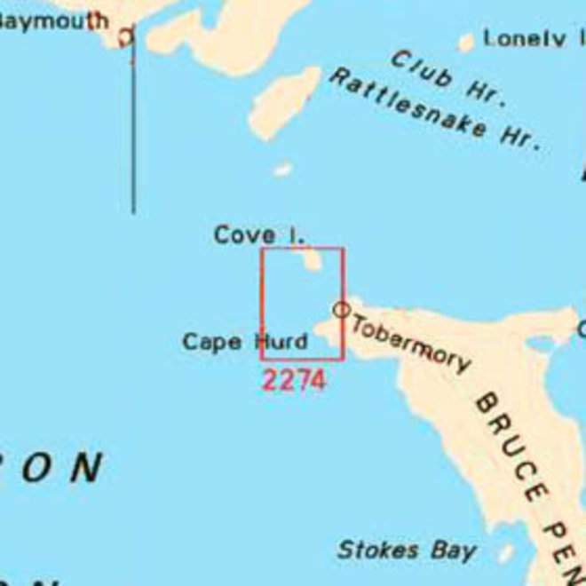 Chart 2274 Cape Hurd to Tobermory and Cove Island