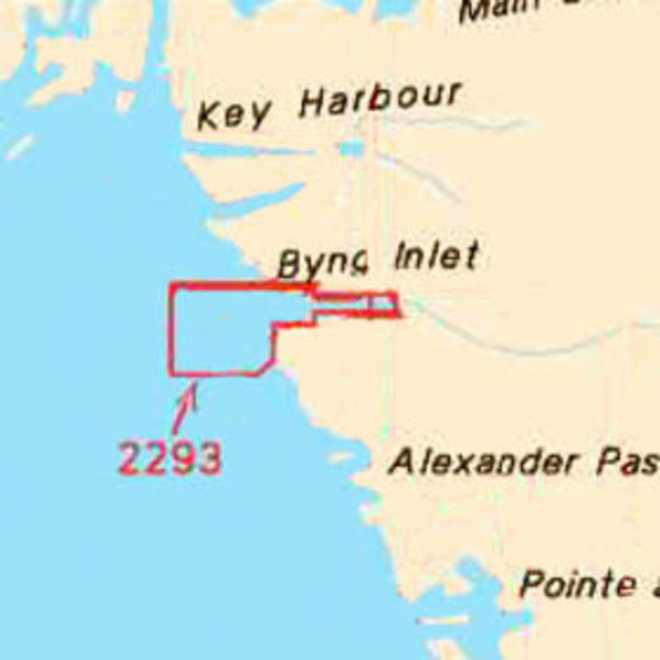 Chart 2293 Byng Inlet and Approaches
