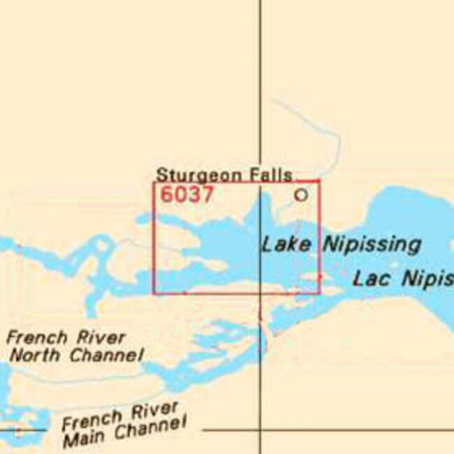 Canadian Hydrographic Serv Chart 6037 Iron Island to West Bay