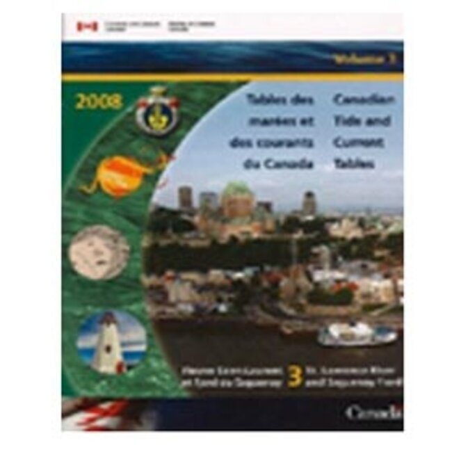 Canadian Hydrographic Serv Tide and Current Table | St Lawrence to Saguenay