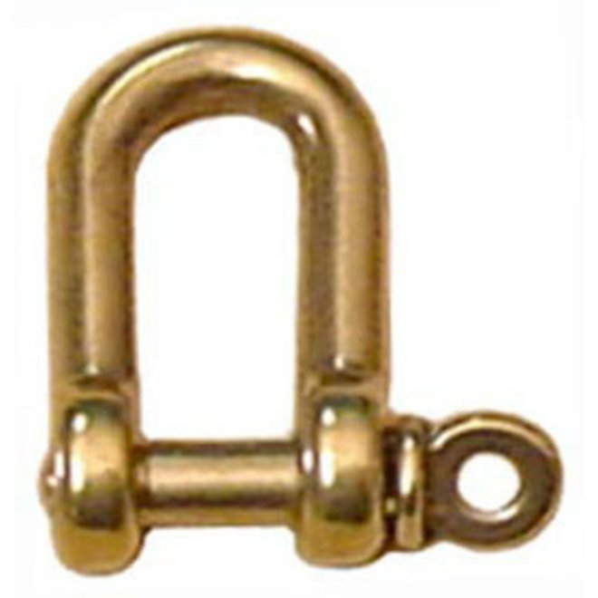 D Shackle 6mm Brass