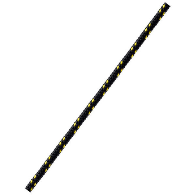 1.5mm Marlow Excel Vectran Rope BLACK w Gold