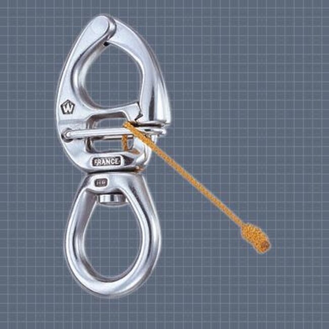 Wichard Stainless Snap Shackle QR Svl Bail Lg Bail L 80mm BL 2300kg