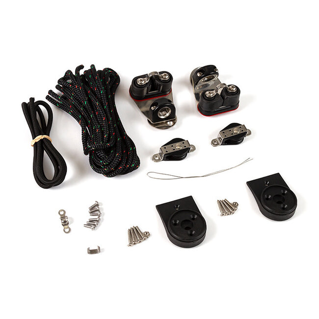 Hobie Cat Jib Traveler Trim Kit w Swivel Cam Cleats