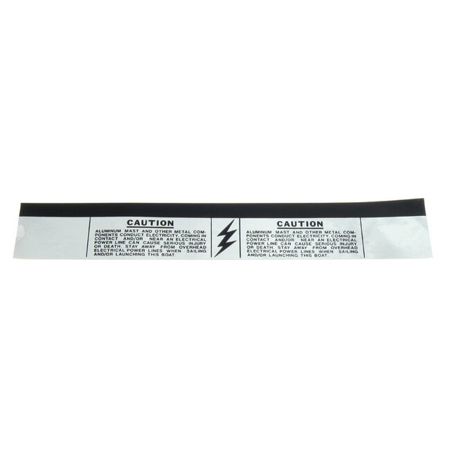 Hobie Cat Hobie Caution Decal for Mast Black Silver