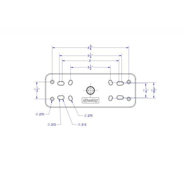 Scotty Scotty FishFinder | 1.5in Ball Mounting System with Large Plate and Side Deck Mount