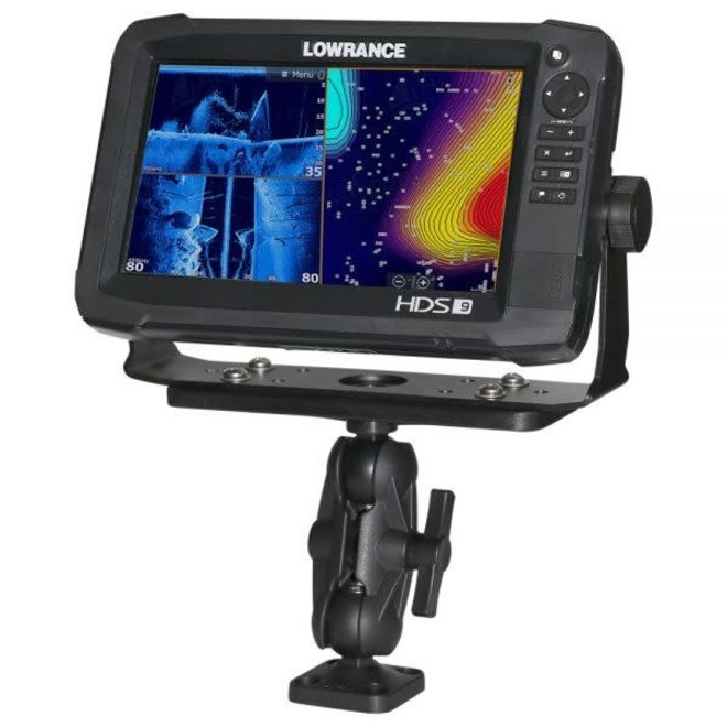 Scotty FishFinder | 1.5in Ball Mounting System with Large Plate and Side Deck Mount