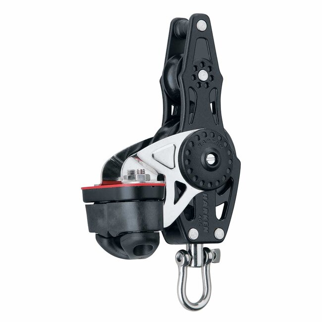Harken 40mm Carbo Fiddle Block with Cleat and Becket