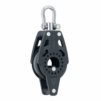 Harken 40mm Carbo Single Block with Becket and Swivel