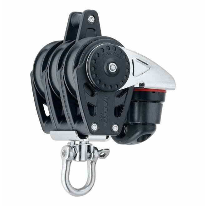 40mm Carbo Triple Block with Cleat Swivel and Becket
