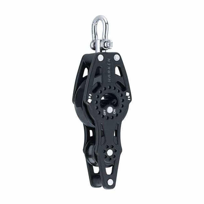 Harken 57mm Carbo Ratchet Fiddle Block with Becket and Swivel