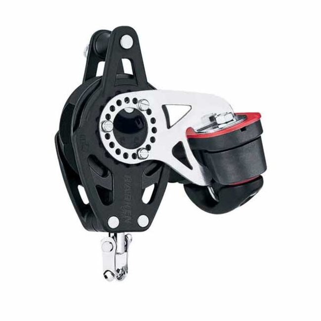 Harken 57mm Carbo Ratchet Single Block with Becket & Cleat