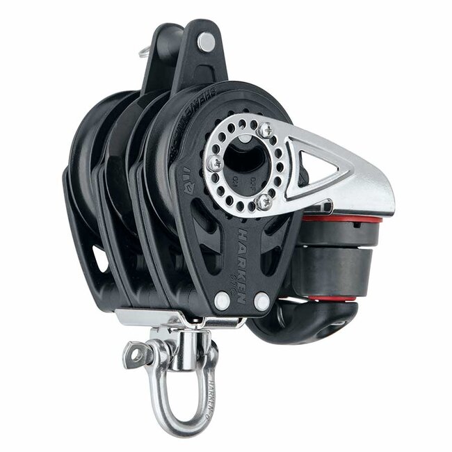 Harken 57mm Carbo Ratchet Triple Block with Cleat and Becket