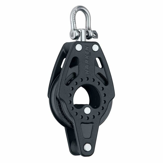 Harken 57mm Carbo Single Block with Becket and Swivel