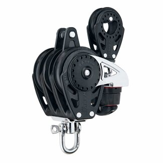 Harken 75mm Carbo Ratchamatic Triple Block w 57mm Single Block Cleat and Becket