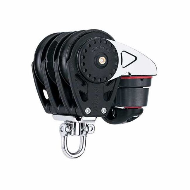 Harken 75mm Carbo Ratchamatic Triple Block with Cleat
