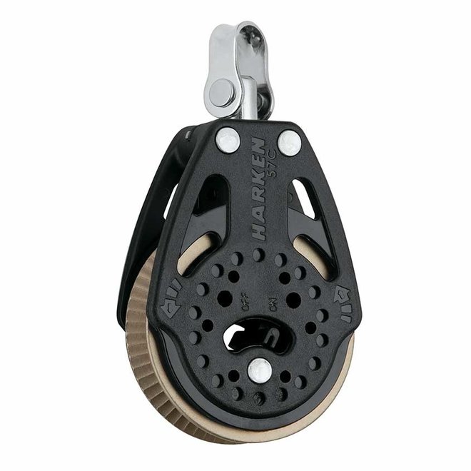 Harken 57mm Carbo Ratchet Block 1.5x Power Single