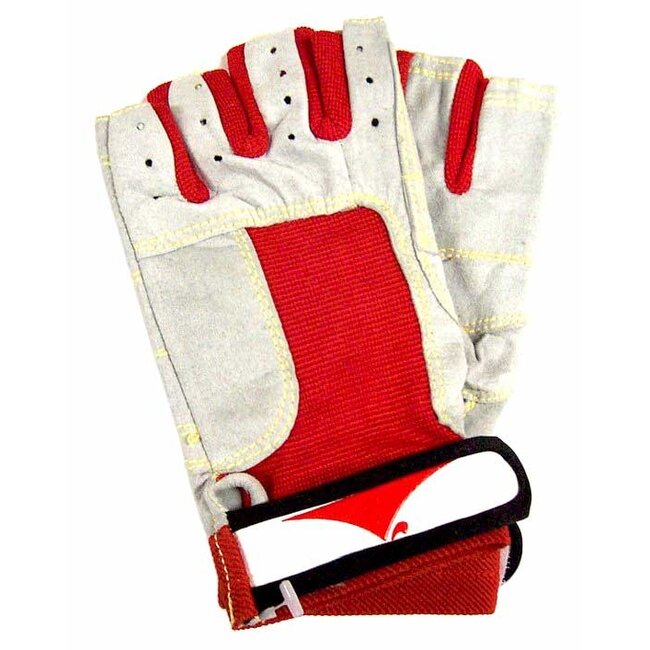 Glove 5 Fingers Cut Red Economy