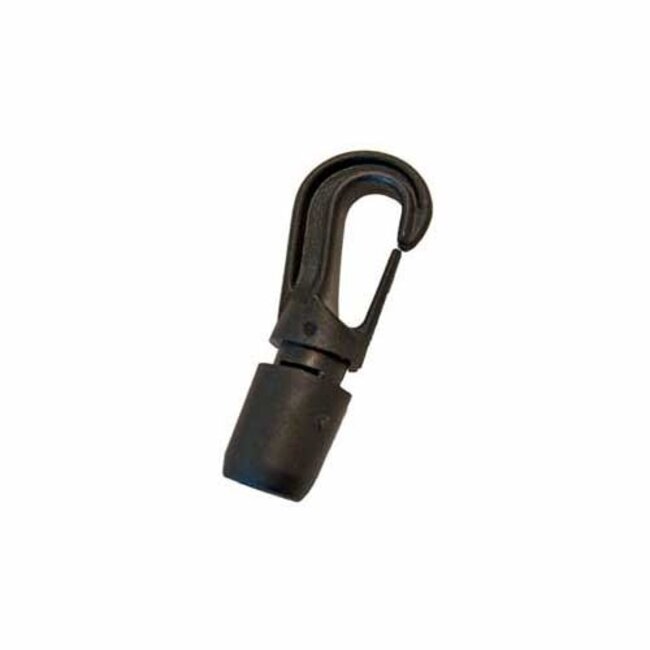 Bainbridge Shock Cord Hook 1/4 Black Delrin Bainbridge