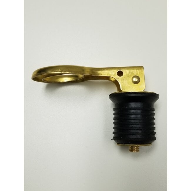 Attwood Drain Plug with Snap Handle Brass