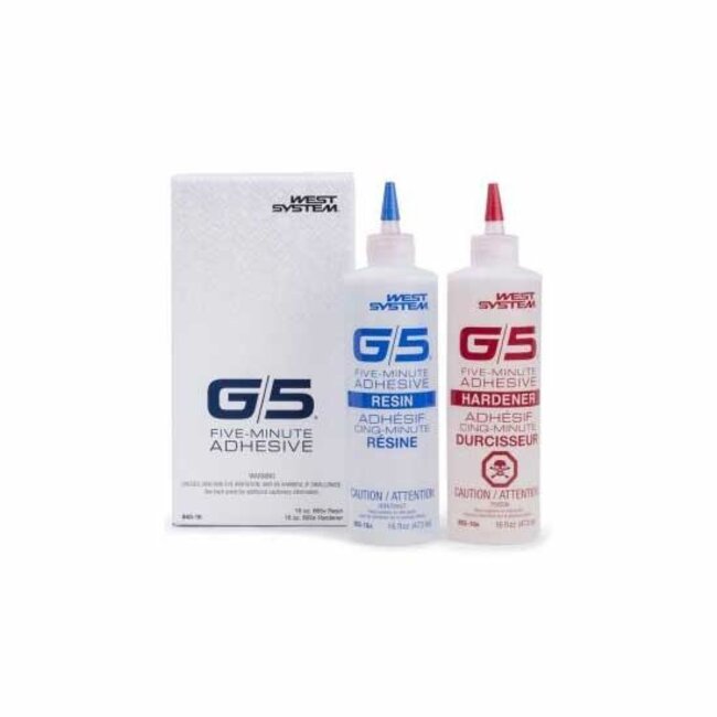 West Systems Epoxy West G5 2-Part Adhesive 5 Min Cure 4oz