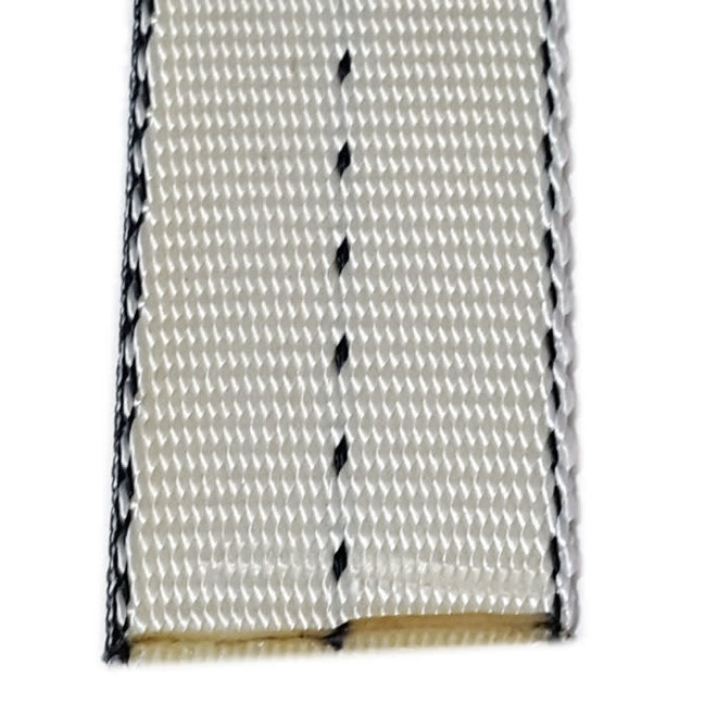 Nylon Webbing 2" White w Tracer Extra Heavy Duty