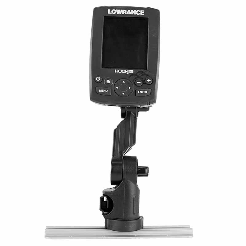 YakAttack Fish Finder Mount for Lowrance Elite/Hook 3,4,5 and Elite Ti 5,7  Replaces Stock Base, Track Mount with extension arm - Fogh Marine Store