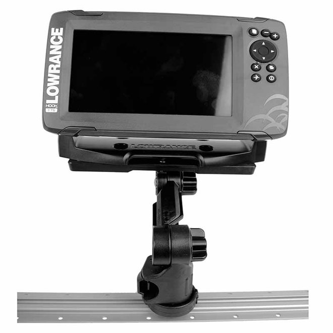 YakAttack Fish Finder Mount | Rectangular Base | LockNLoad Track Mounting System,