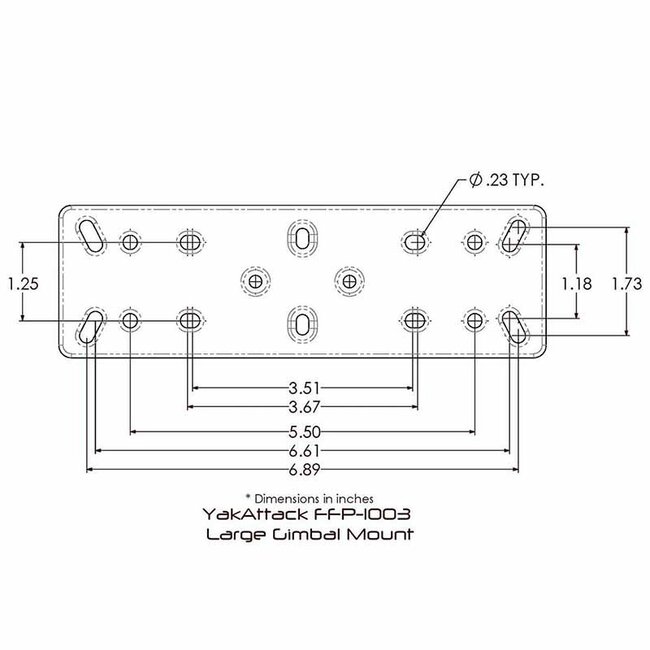 Yak Attack YakAttack Fish Finder Mount | Rectangular Base | LockNLoad Track Mounting System