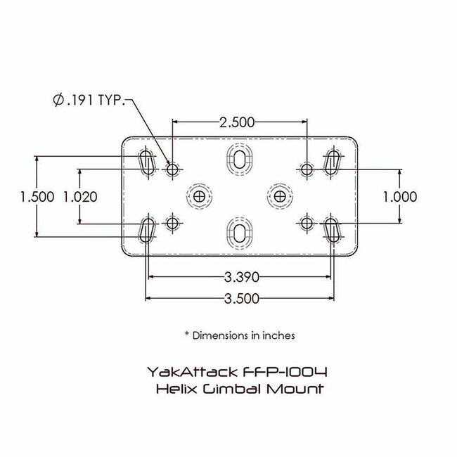 Yak Attack YakAttack Fish Finder Mount | Humminbird Helix Series | LockNLoad Track Mounting System
