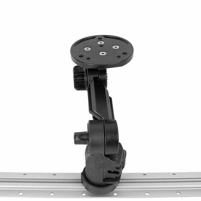YakAttack Fish Finder Mount | Round Plate | LockNLoad Track Mounting System