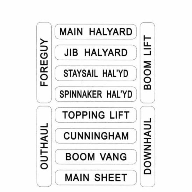 Nash Cleat and Winch Labels