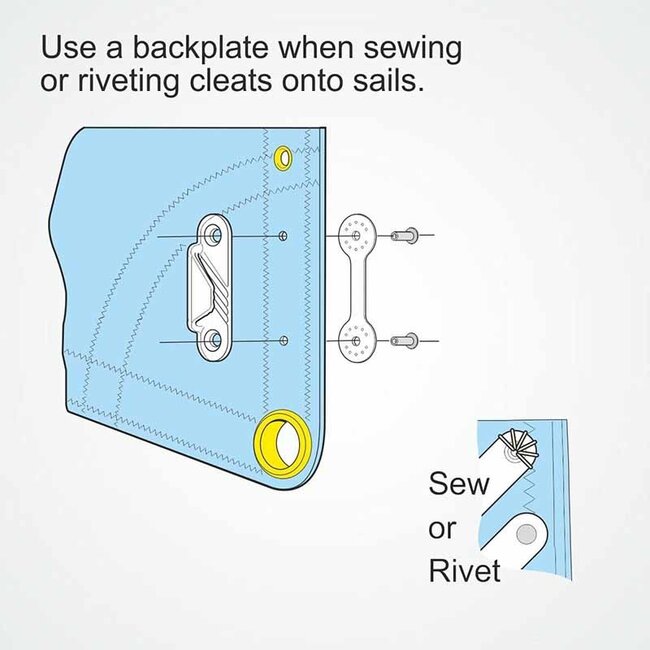 Clamcleat Leach Line Cleat Backer Plate
