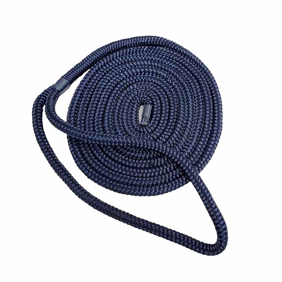 Mad Dog 1/2" X 10' Solid Braid Nylon Dock Line (Navy Blue) - Made In USA, 1-Year Warranty 13 thumbnail image