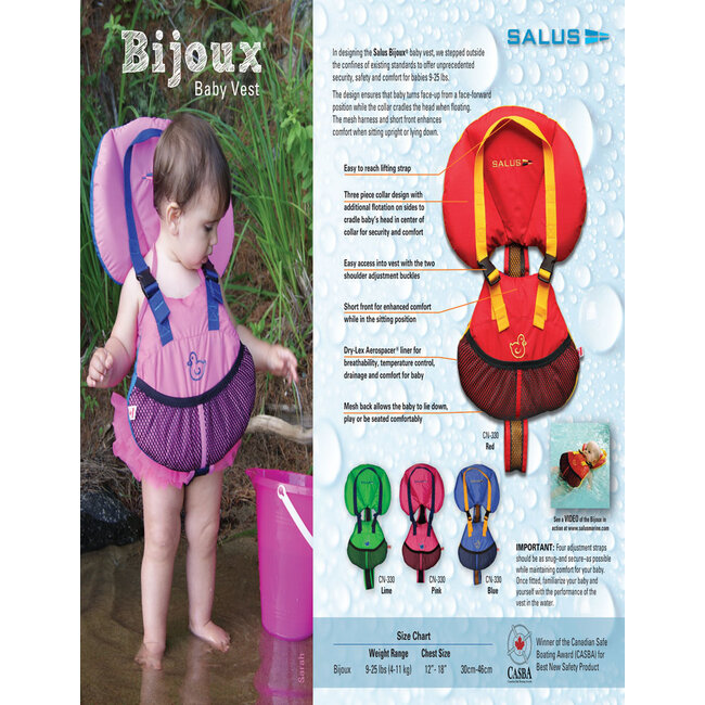 Salus Marine Salus Bijoux Baby PFD 9-25 lbs