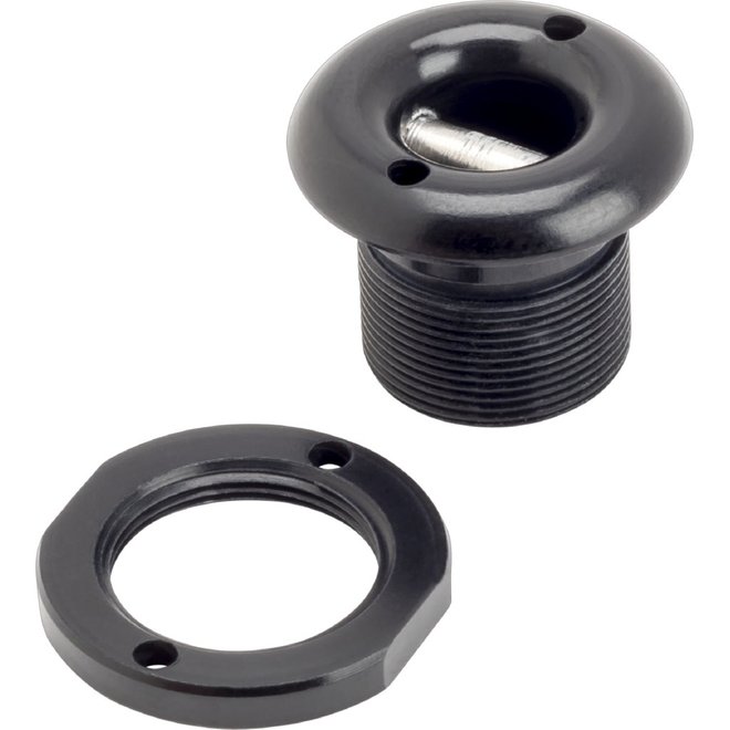 Allen Pad-Tii Fixed Bar Black - Thru Deck Fitting 16mm D, 575kg BL