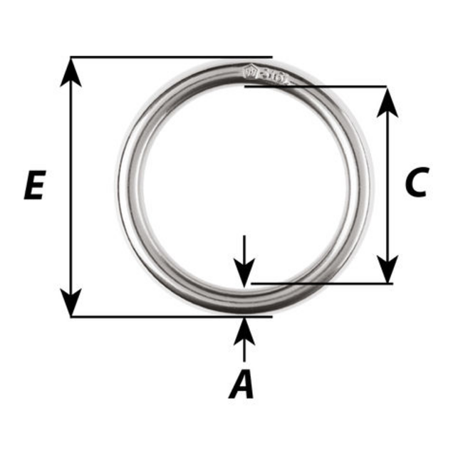 Wichard Stainless Forged Ring 45mm 4000kg