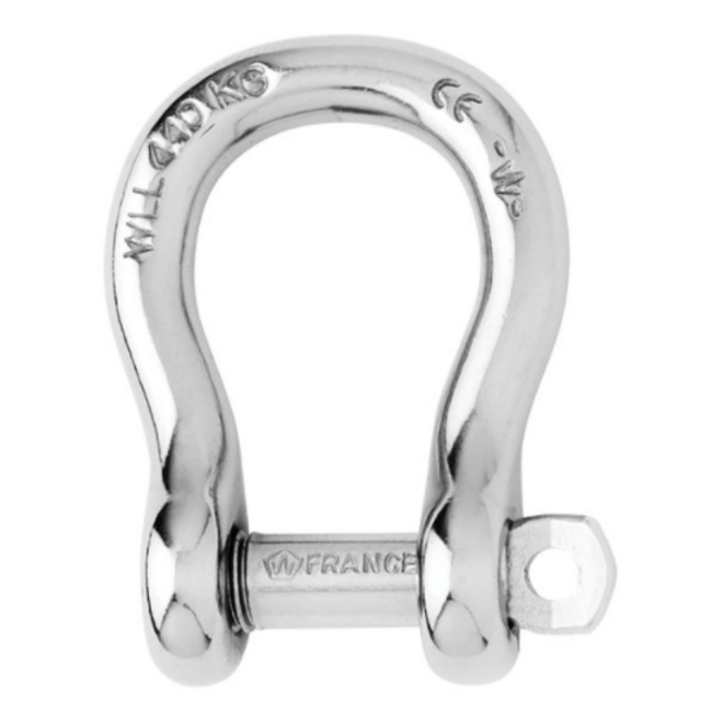 Wichard Stainless Bow Shackle 6mm Captive Pin BL 1500kg