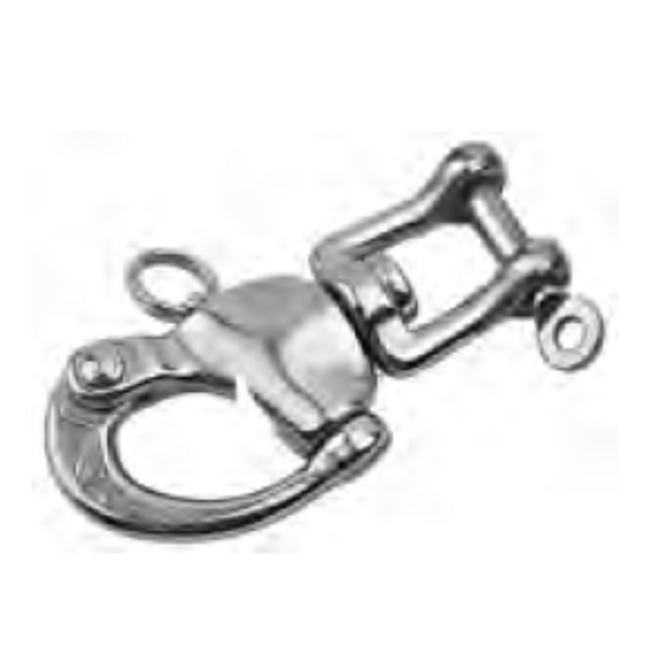 Transat Stainless Snap Shackle Swiveling Fork w 1/4 Pin