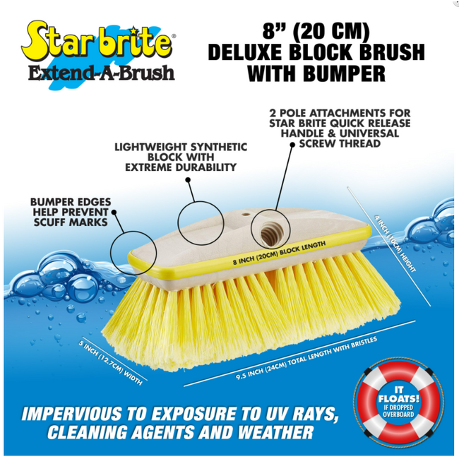 Starbrite Starbrite Deluxe Medium Wash Brush Blue 8in