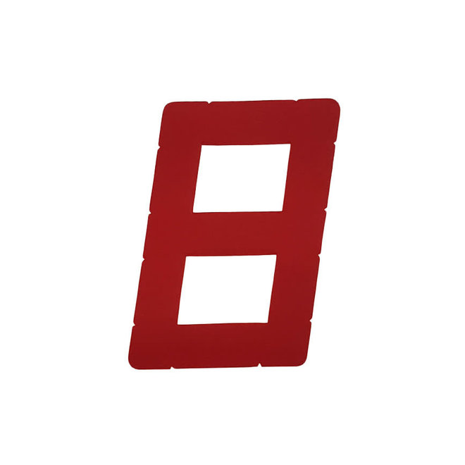 Digital Sail Number 12in Italic RED