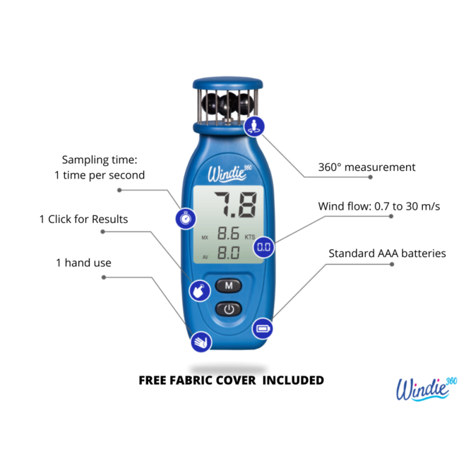 Windie 360 Anemometer Wind Speed Indicator