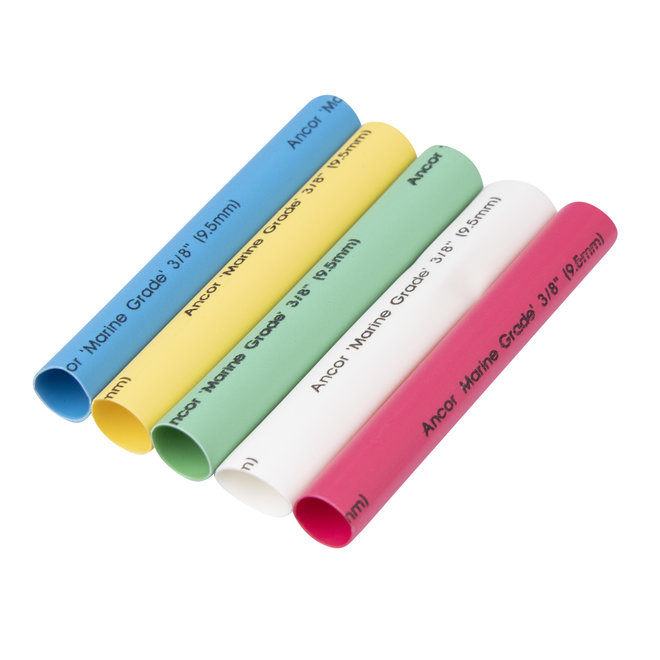 Heat Shrink Tubing 3/8 3in Assorted Colours 5pk