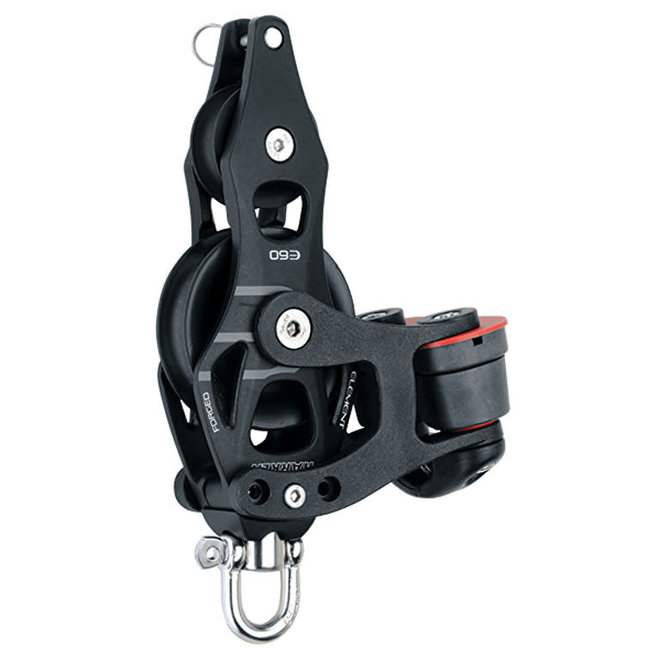 Harken 60mm Element Fiddle Block w/ Swivel, Cam, & Becket