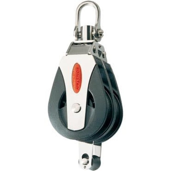 Ronstan Series 50 Double Block with Becket Fixed or Swivel Head, Ball Bearing